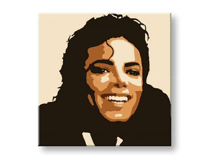 Ručno slikane slike na platnu na platnu POP ART Michael Jackson 1-dijelna