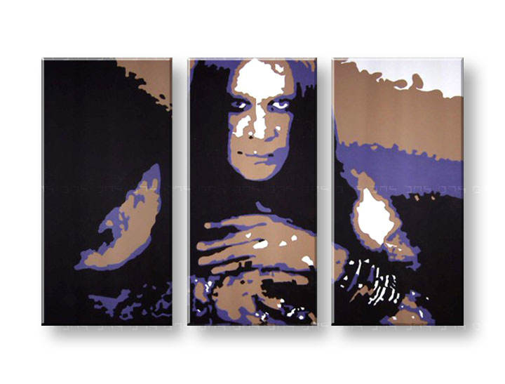 Ručno slikane slike na platnu na platnu POP Art Ozzy Osbourne 3-dijelna 