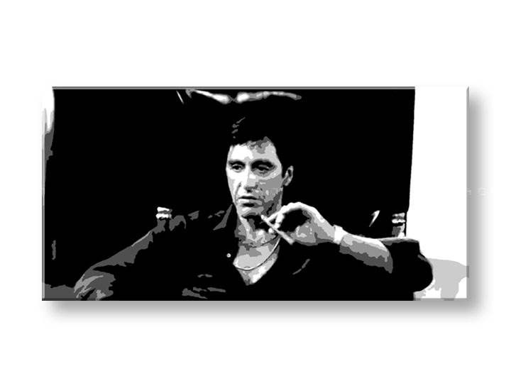 Ručno slikane slike na platnu na platnu POP Art Scarface 1-dijelna 