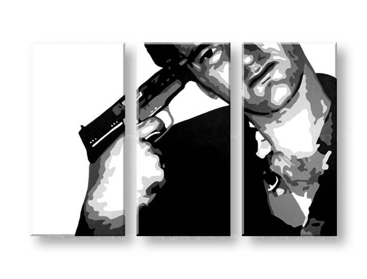 Ručno slikane slike na platnu na platnu POP Art Tarantino 3-dijelna 