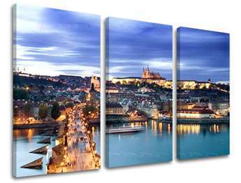 Zidna boja 3 dijela PRAHA CZ006E30