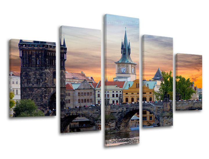 Zidna slika u 5 dijelova GRAD PRAG XOBCZ004E50